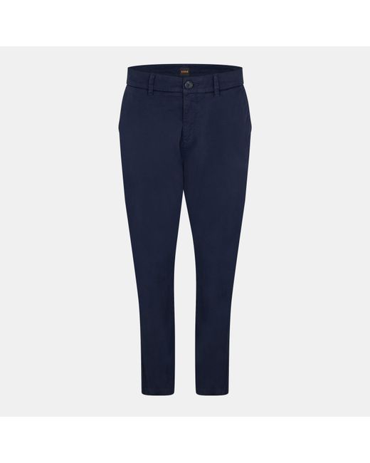 Boss Blue Straight Leg Trousers