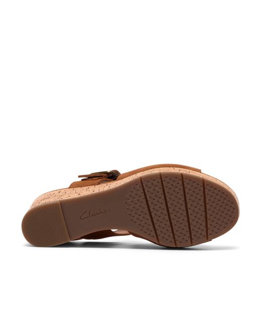 Clarks Brown Wedge Sandals