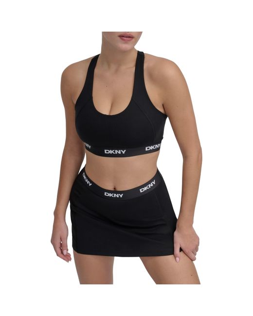 DKNY Black Medium Impact Sports Bra