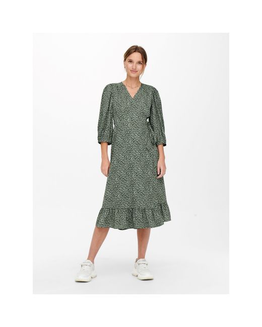 ONLY Green Olivia Wrap Dress