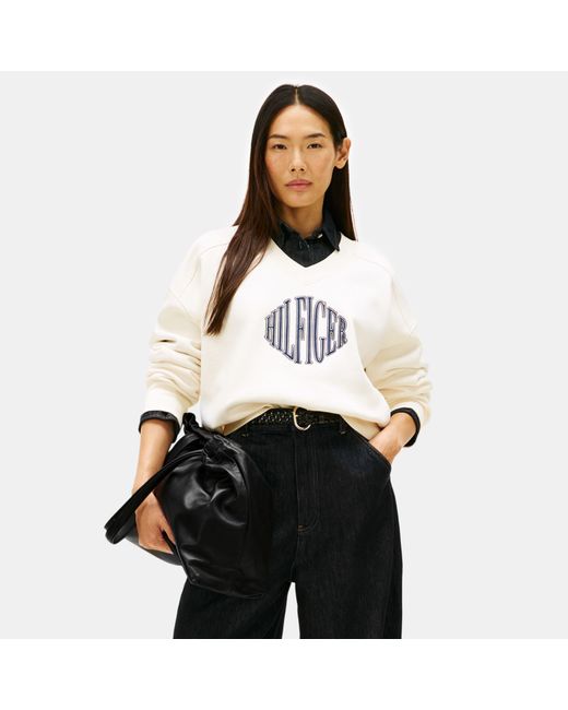 Tommy Hilfiger Black Leather Tote Bag
