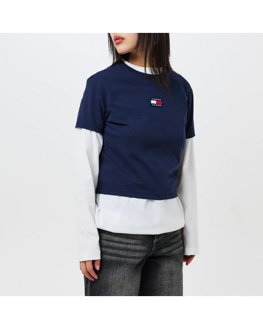 Tommy Hilfiger Blue Centre Badge T Shirt