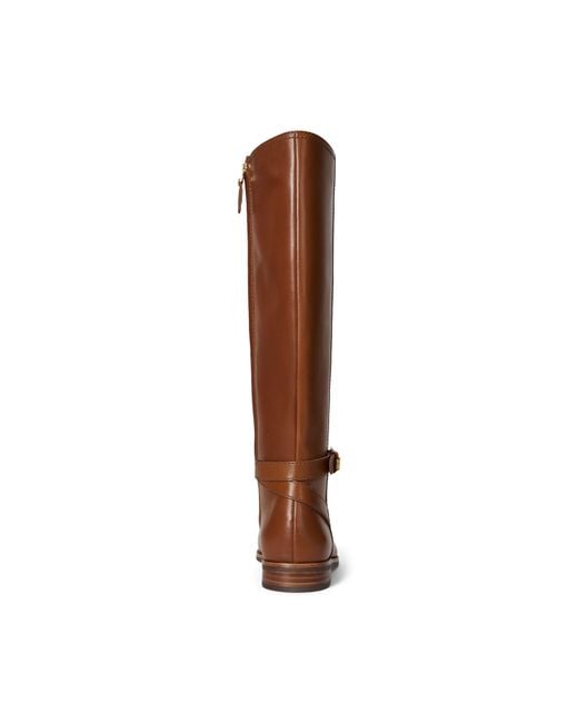 Ralph Lauren Brown Brook Knee High Boots