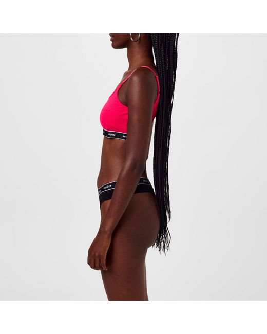 HUGO Black 3 Pack Stripe Thong