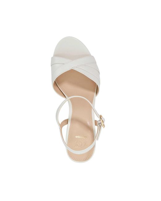 Dune White Mallorca Block Court Shoes