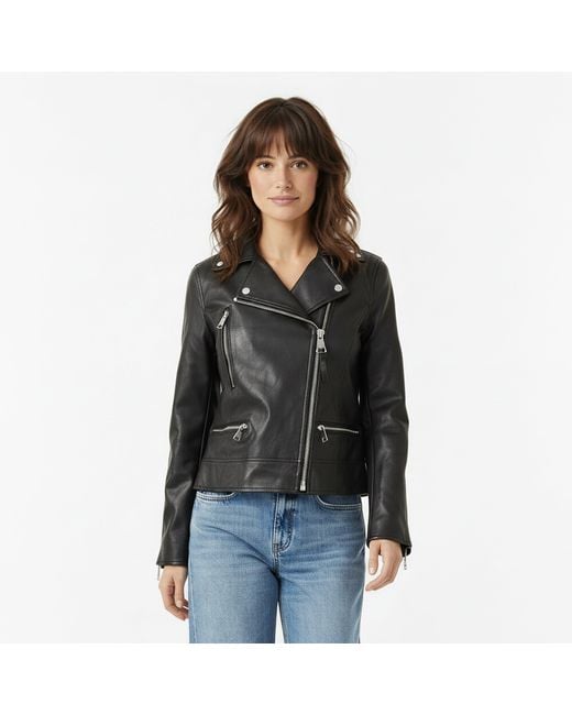 DKNY Black Faux Leather Jacket