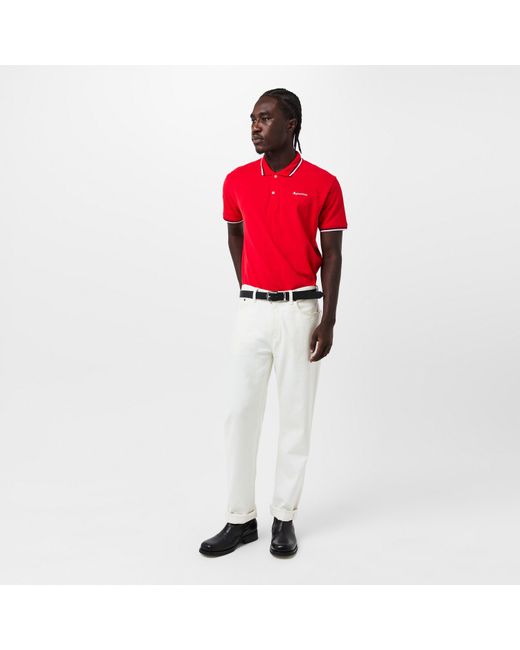 Aquascutum Red Logo Polo Shirt for men