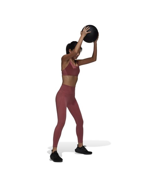 Adidas Red Yoga Studio 7/8 Leggings