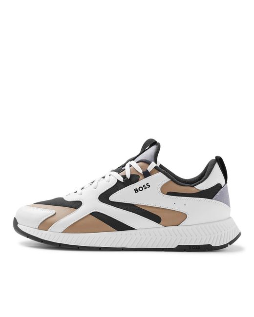 Boss White Titanium Running Trainers for men