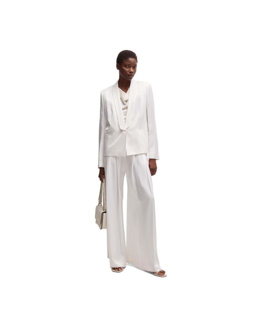 Boss White Tetosa Trousers