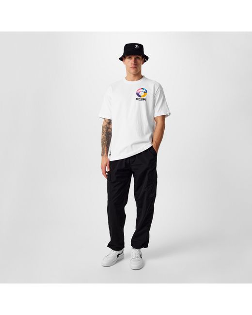 Aape White Universe Bones T-shirt for men