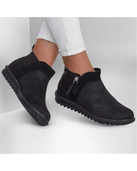 Skechers Blue Flat Ankle Boots