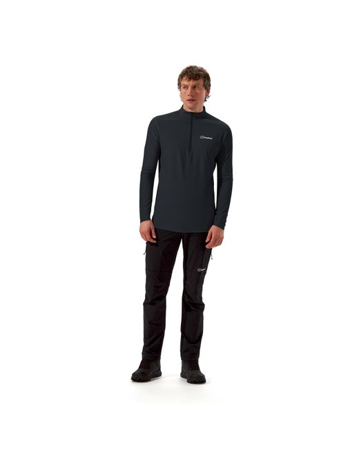 Berghaus Black 24/7 Base Long-Sleeve Zip T-Shirt for men