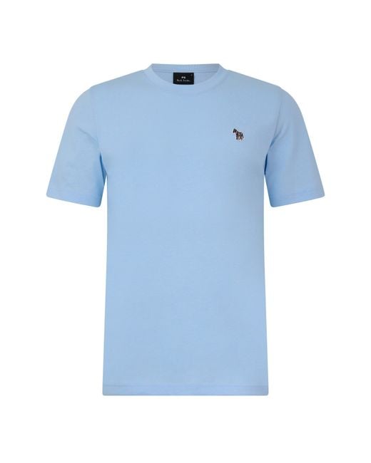 Paul Smith Blue Regular Fit Zebra Crew-Neck T-Shirt for men