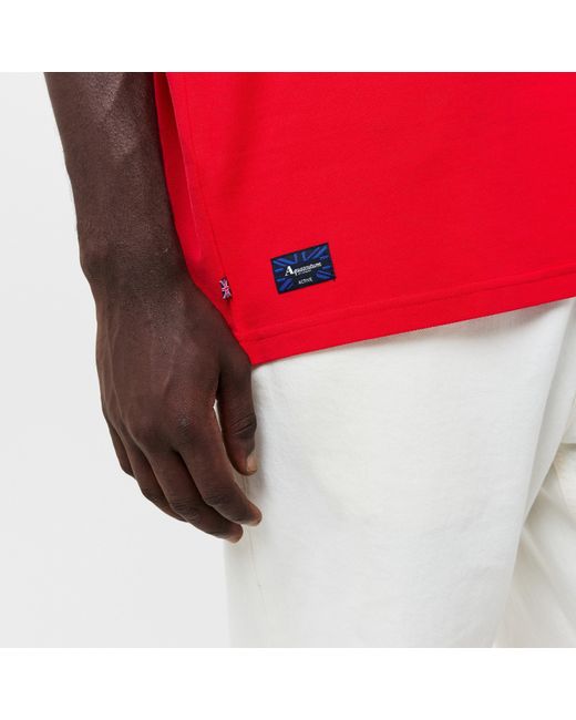 Aquascutum Red Logo Polo Shirt for men