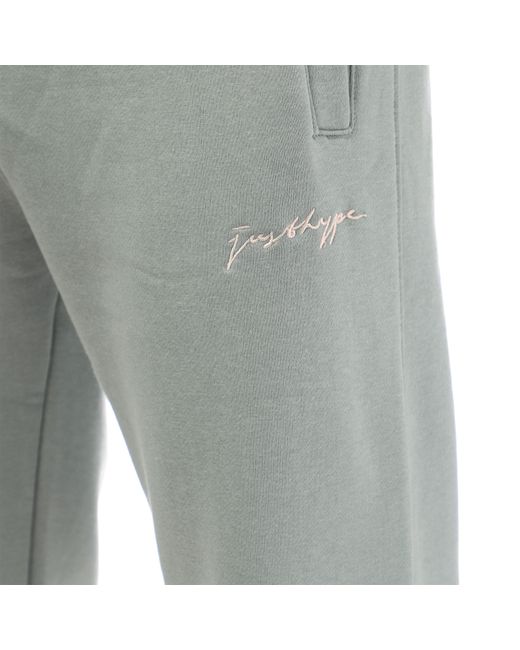Hype Gray Adults Oversized Closed Hem Fleece Joggers