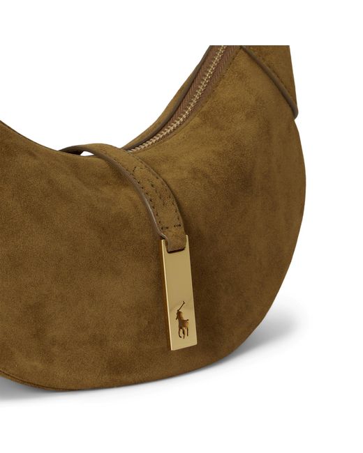 Polo Ralph Lauren Brown Calfskin Mini Shoulder Bag