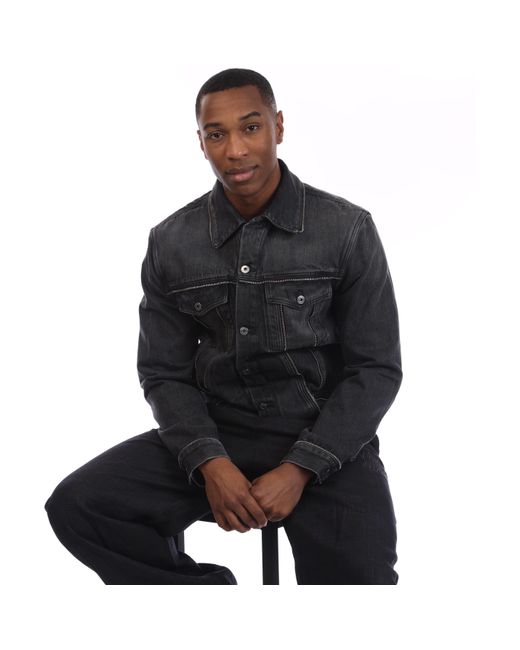 Off-White c/o Virgil Abloh Black Arrow Zip Skate Denim Jacket for men