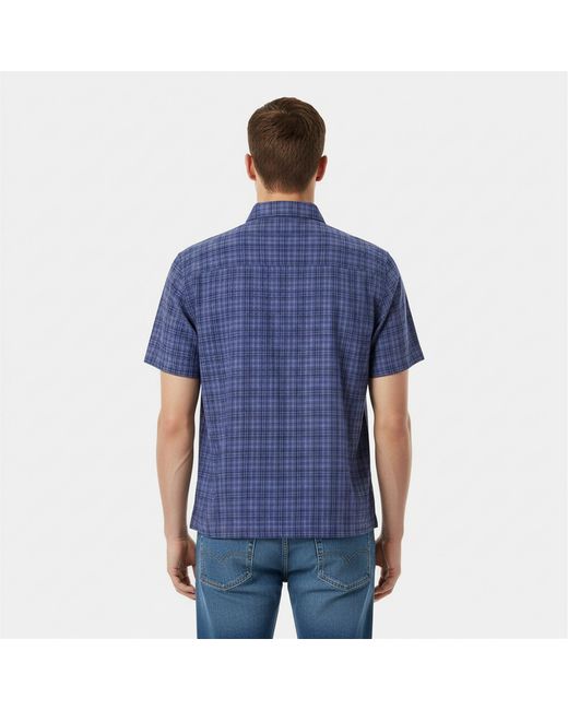 Jack Wills Blue Short Sleeve Check Shirt for men