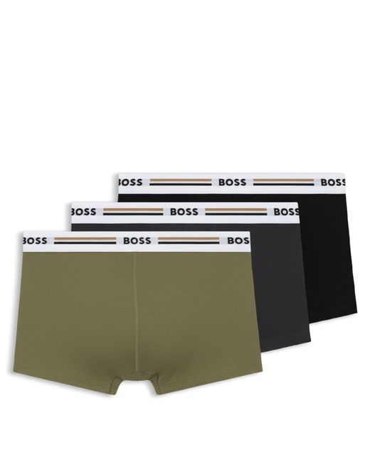 Boss Green 3 Pack Of Revive Trunks for men