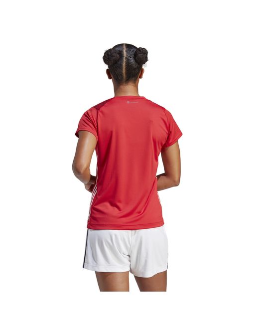 Adidas Red Short Sleeve Performance Gym Top