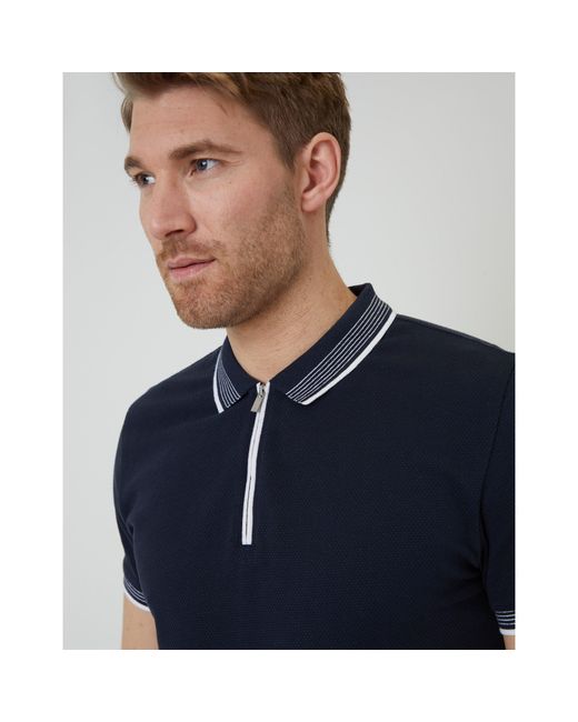Threadbare Blue Tb Honey Short-Sleeve Polo Shirt for men