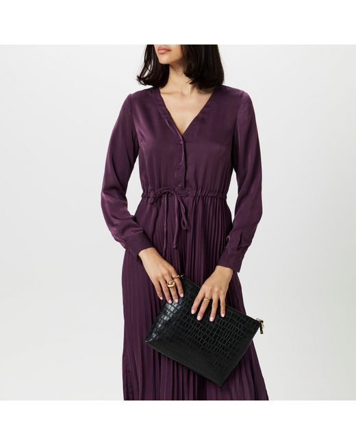 Vero Moda Purple Cindy Plisse Maxi Dress