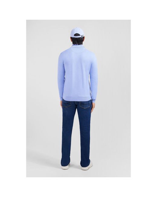 Eden Park Blue Cotton Jersey Jumper for men