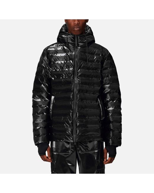 Rains Black Lohja Puffer Jacket for men