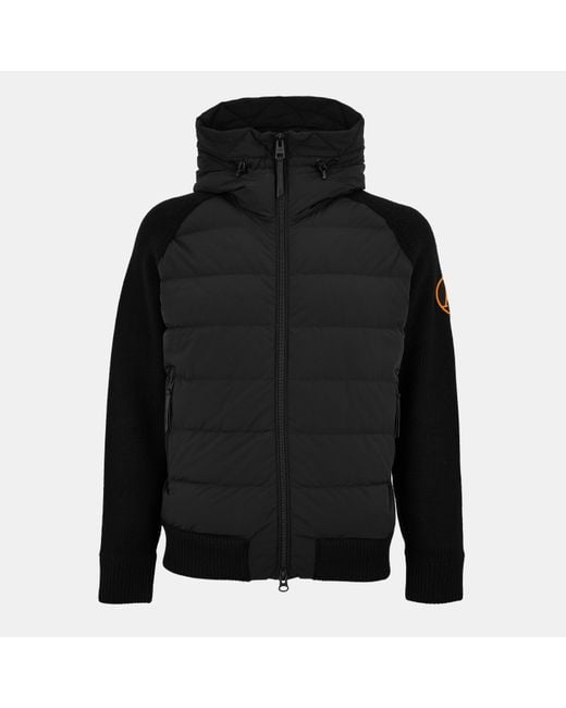 ARCTIC ARMY Black Aeroquilt Quilted Weather-Resistant Lightweight Hybrid Jacket for men
