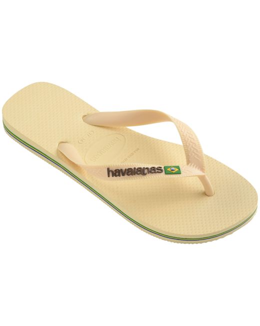 Havaianas Metallic Brasil Logo Flip Flops