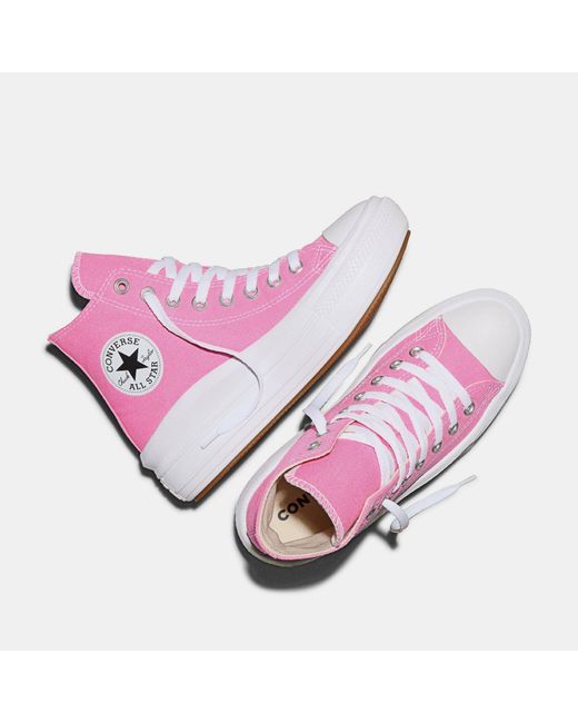 Converse Purple Chuck Taylor All Star Mov Platform Trainers