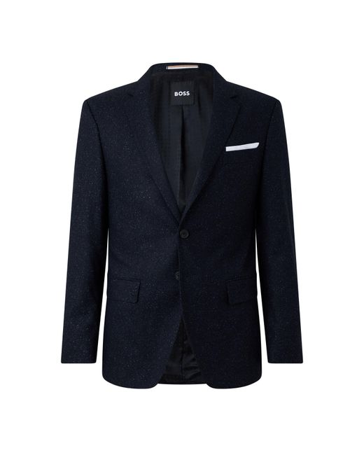 Boss Blue Hutson Tailored Fit Suit Jacket for men