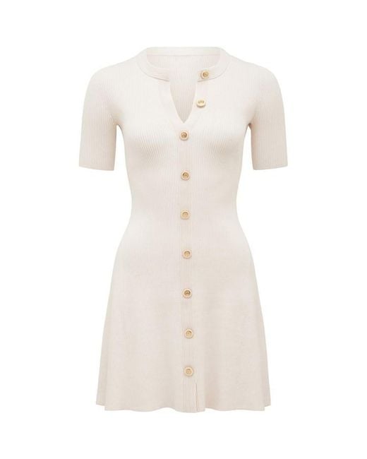 Forever New Natural Jolie Button Down Mini Dress