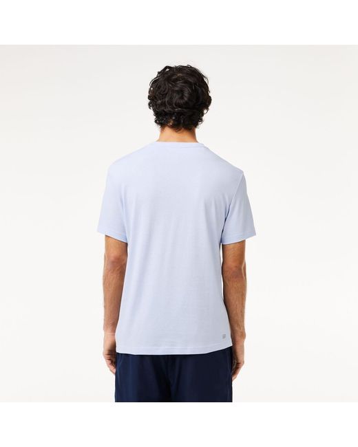 Lacoste White Ultra Dry Xxl Logo Sport T-Shirt for men