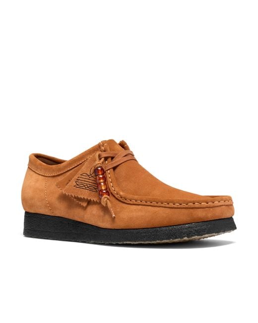 Clarks Brown Wallabee Lo Moc-Toe Shoes for men