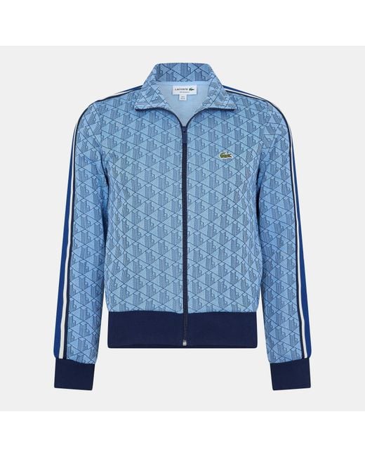 Lacoste Blue All Over Print Tracksuit Top for men