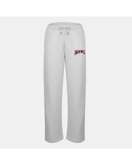 Jack Wills Gray Jw Varsity Open Hem Fleece Joggers