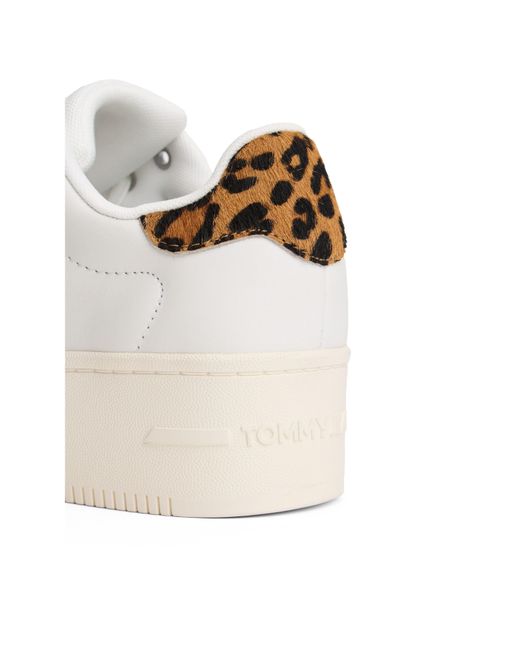Tommy Hilfiger White Tj Leopard Trainers