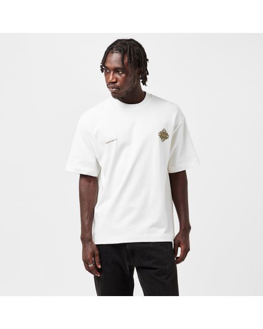 The Couture Club White Blurred Graphic Emblem T-Shirt for men