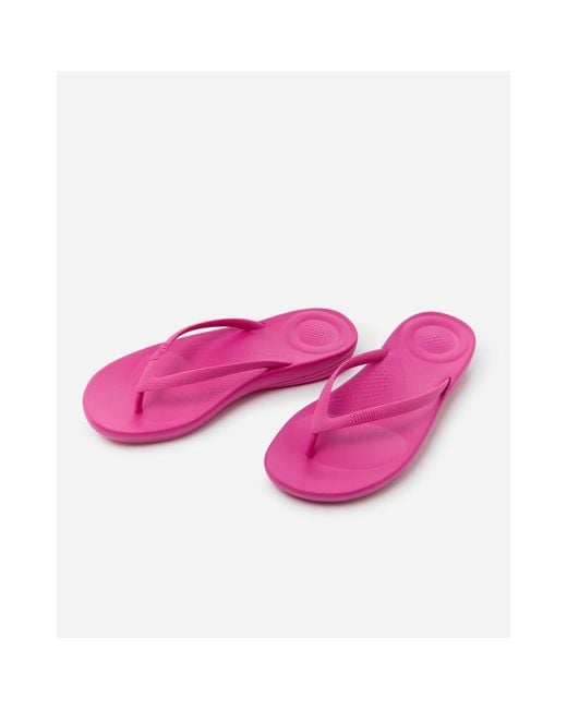 Fitflop Pink Iqushion Ergonomic Flip Flops