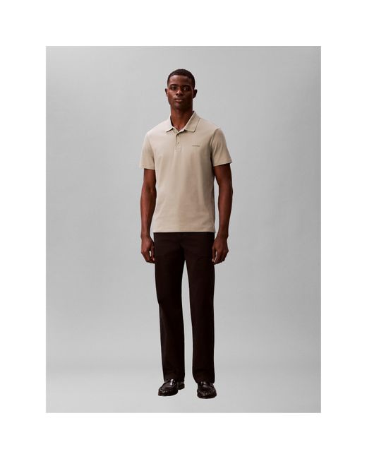 Calvin Klein Gray Short Sleeve Polo Shirt for men