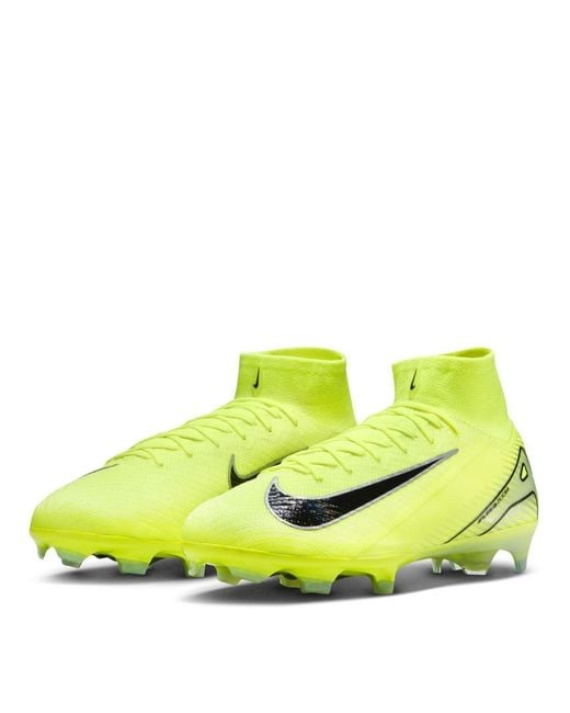 Nike Yellow Mercurial Superfly 10 Elite Firm Ground Boots for men