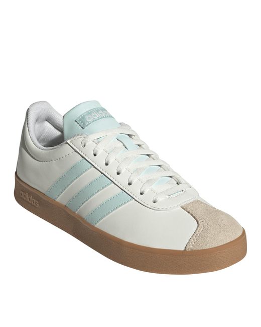 Adidas White Vl Court Base Shoes