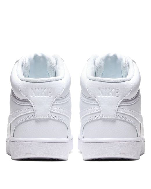 Nike White Court Vision Mid Hi Tops