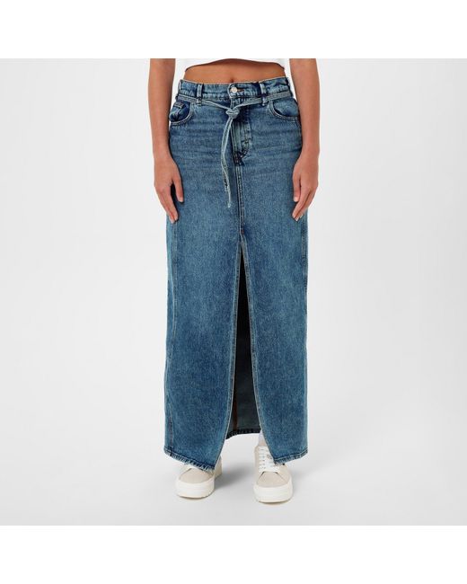 HUGO Blue Getini Denim Skirt
