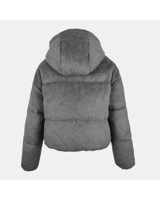 Jack Wills Gray Wind Resistant Detachable Hood Long Sleeve Short Puffer Jacket