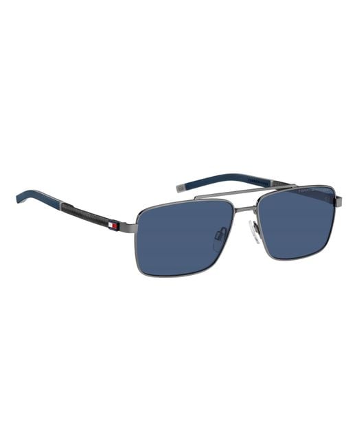 Tommy Hilfiger Blue Rectangle Sunglasses for men