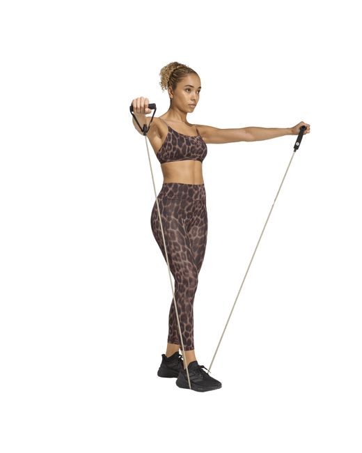 Adidas Brown Performance Gym Legging