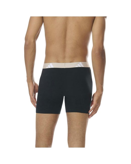 Adidas Blue Active Flex Cotton Boxer Brief (3Pk) for men